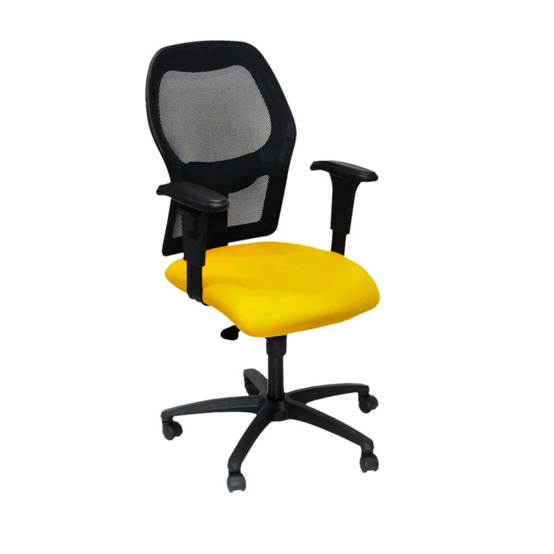 <tc>Ahrend</tc>: Chaise de travail de type 160 en tissu jaune - Reconditionnée