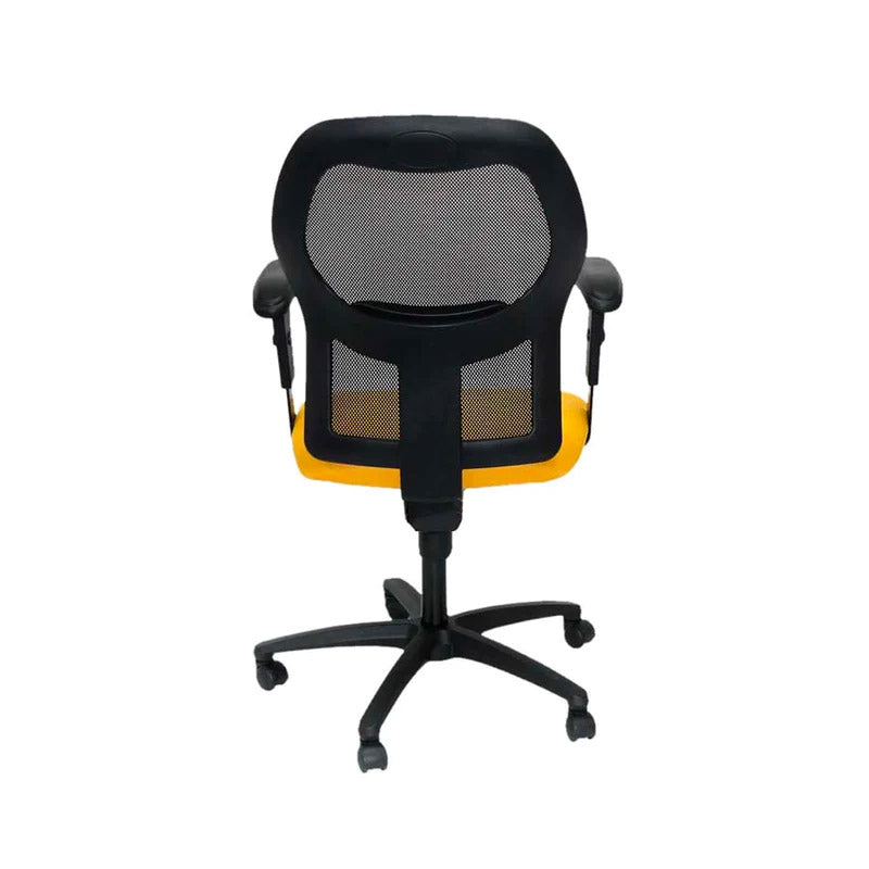 <tc>Ahrend</tc>: Chaise de travail de type 160 en tissu jaune - Reconditionnée