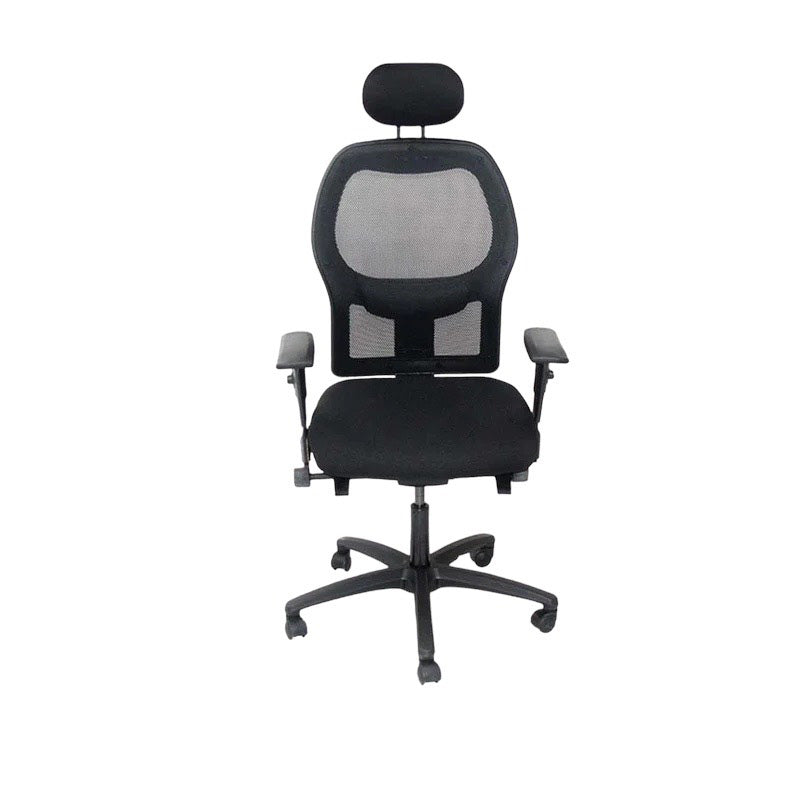 <tc>Ahrend</tc>: Chaise de travail de type 160 avec appui-tête et accoudoirs rabattables - Remis à neuf