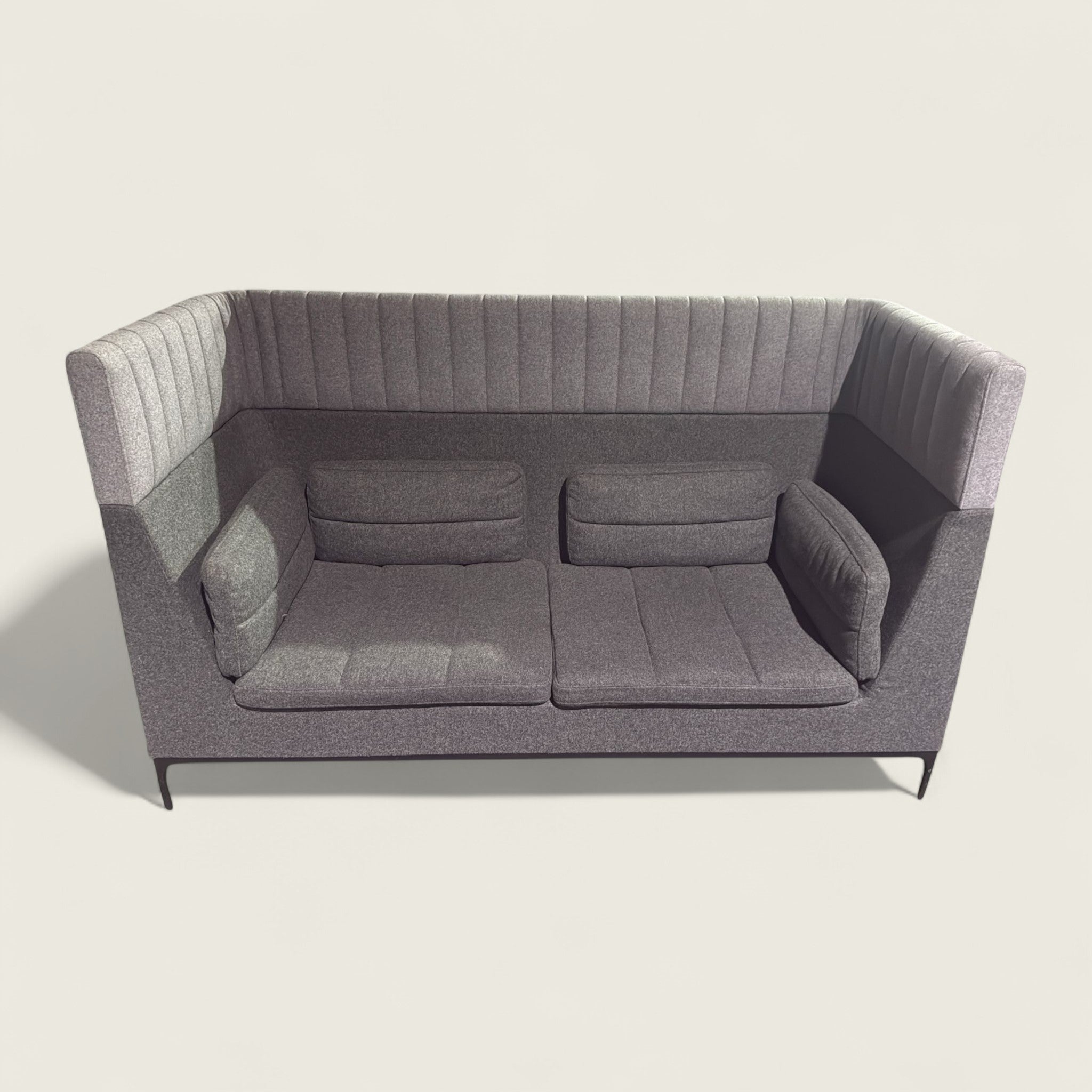 Allermuir: Haven High-Back Gray Booth - Refurbished