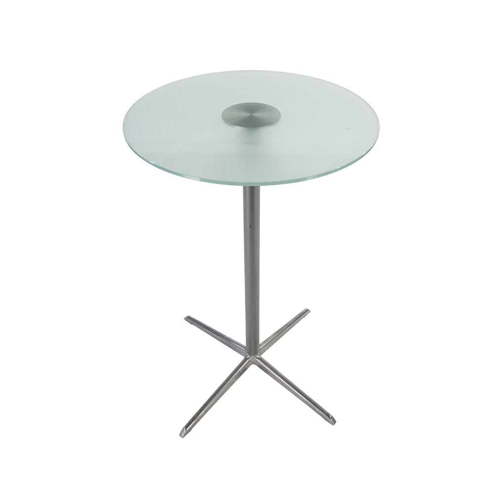 <tc>Boss Design</tc>: Table haute Poseur en verre - Reconditionnée