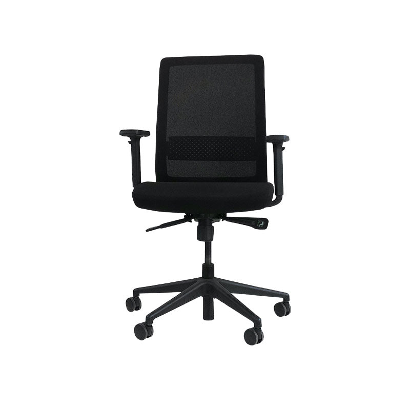 <tc>Bestuhl</tc>: Chaise de travail S30 en tissu noir - Reconditionnée