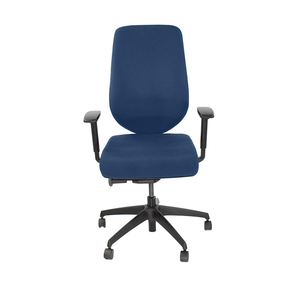 <tc>Boss Design</tc>: Chaise de travail Key - Nouveau tissu bleu - Remis à neuf