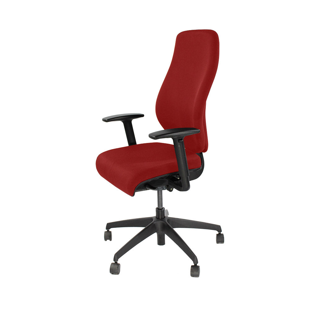 <tc>Boss Design</tc>: Chaise de travail Key - Nouveau tissu rouge - Rénovée