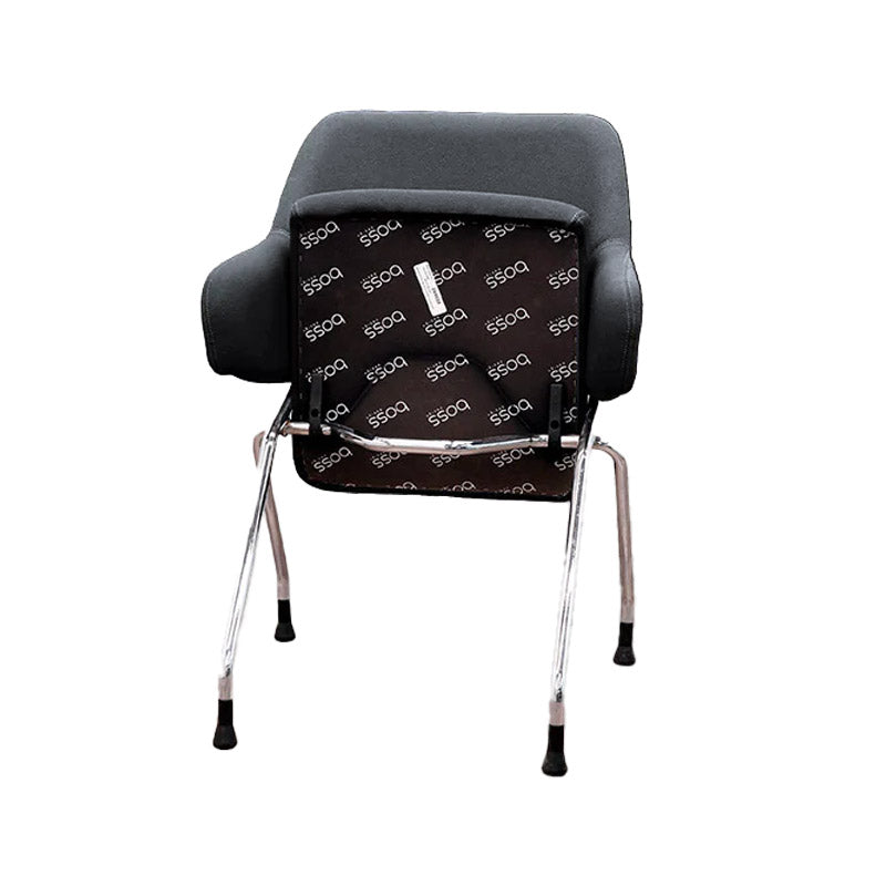 <tc>Boss Design</tc>: Chaise de réunion Skoot en tissu gris - Reconditionnée