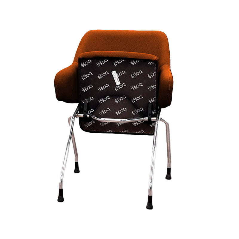 <tc>Boss Design</tc>: Chaise de réunion Skoot en cuir beige - Reconditionnée
