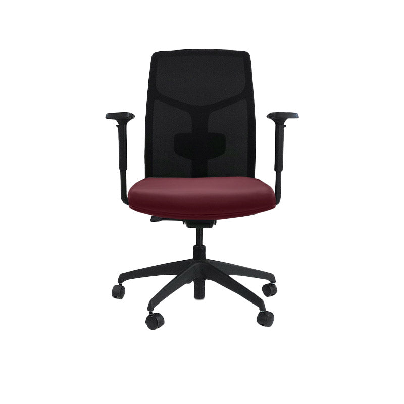 <tc>Boss Design</tc>: Tauro en cuir bordeaux - Chaise de travail - Reconditionnée