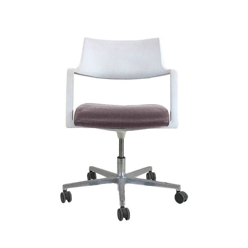 <tc>Brunner</tc>: Chaise pivotante Tempuro 6353/A en tissu gris - Reconditionnée