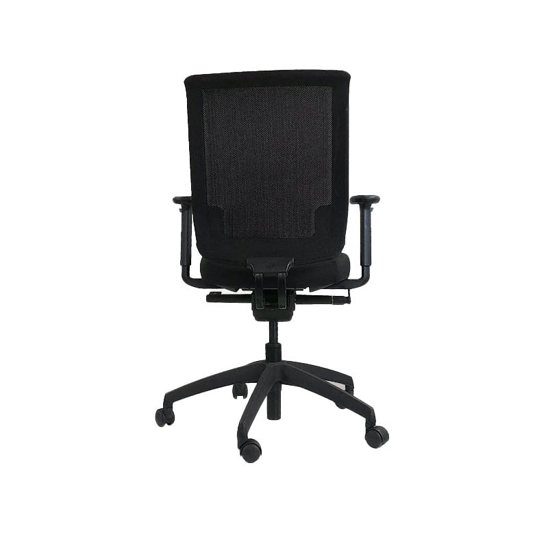 <tc>Connection</tc>: : Chaise de travail MY en tissu noir - Reconditionnée