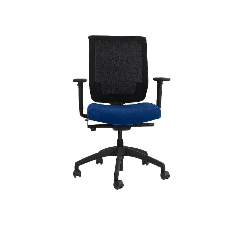 <tc>Connection</tc>: : MY Chaise de travail en tissu bleu - Reconditionnée