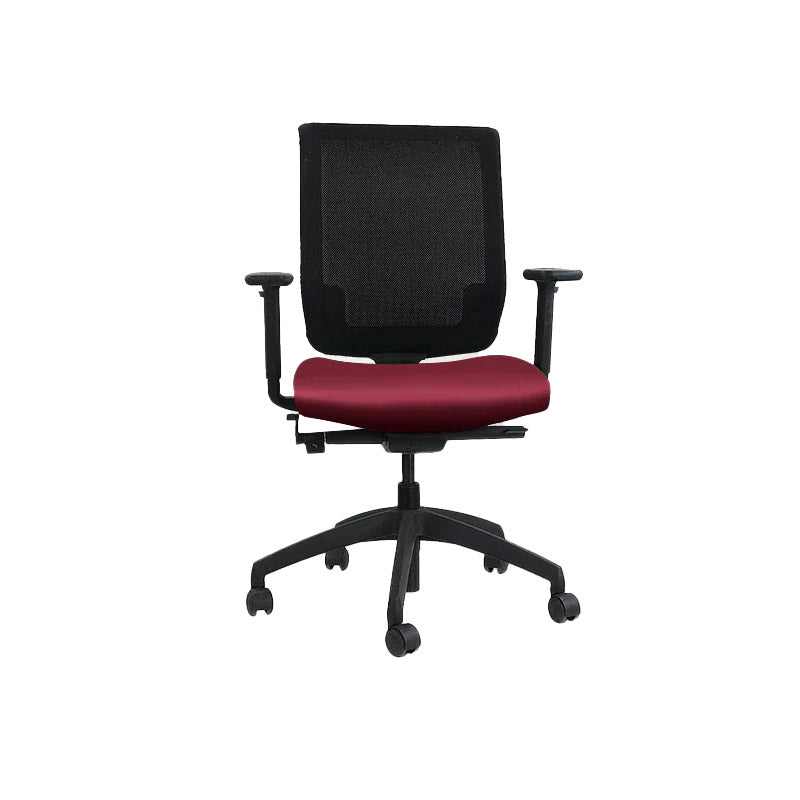 <tc>Connection</tc>: : MY Chaise de travail en cuir bordeaux - Reconditionnée