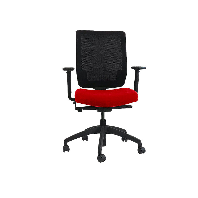 <tc>Connection</tc>: : Chaise de travail MY en tissu rouge - Reconditionnée