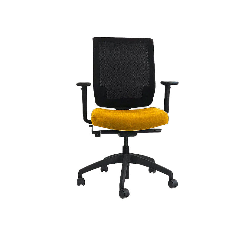 <tc>Connection</tc>: : Chaise de travail MY en tissu jaune - Reconditionnée