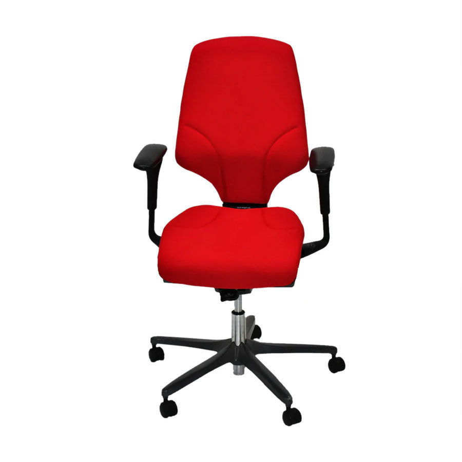 <tc>Giroflex</tc>: Chaise de travail G64 en tissu rouge - Reconditionnée