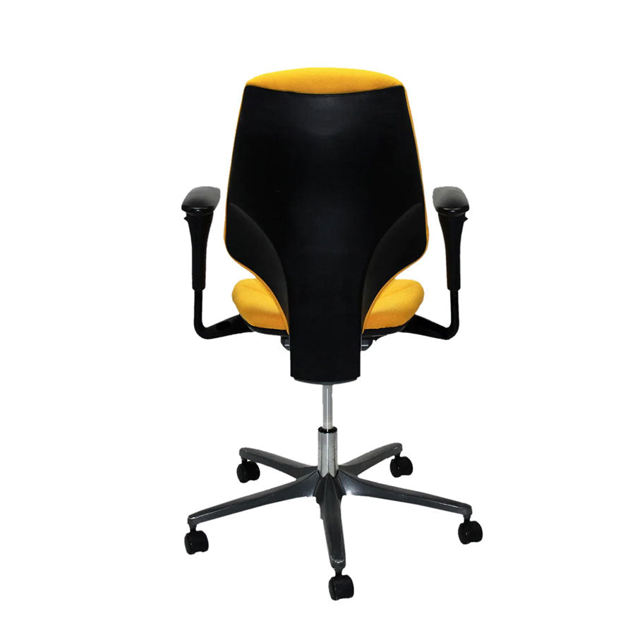 <tc>Giroflex</tc>: Chaise de travail G64 en tissu jaune - Reconditionnée