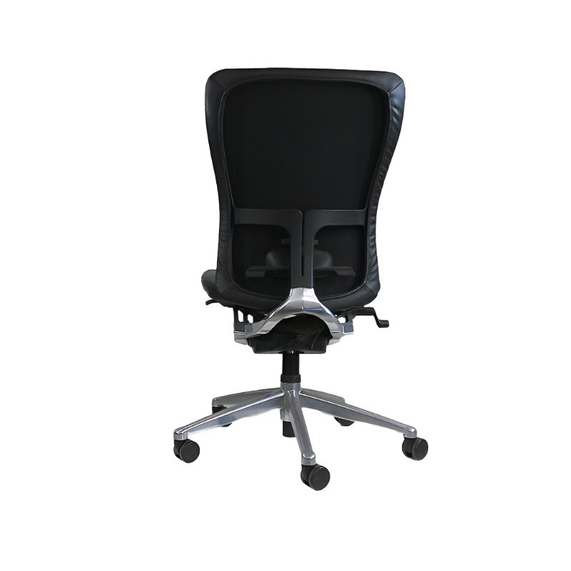 <tc>Haworth</tc>: <tc>Zody</tc> Chaise de bureau en cuir - Reconditionnée