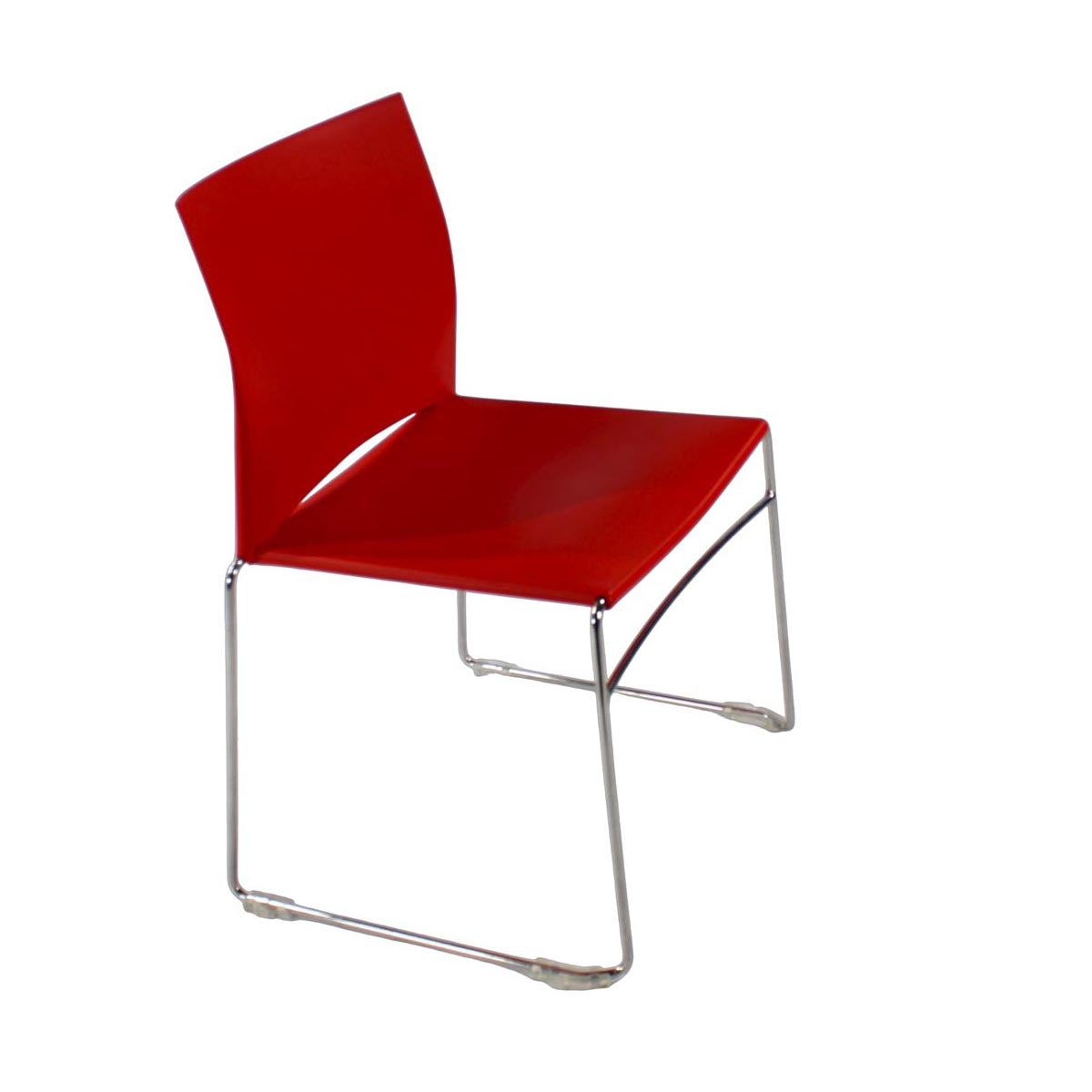 <tc>Herman Miller</tc>: Chaise empilable Pronta rouge - Reconditionnée