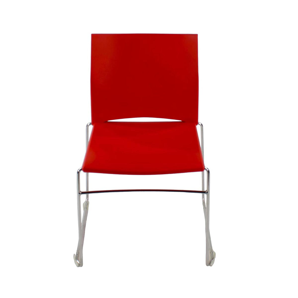 <tc>Herman Miller</tc>: Chaise empilable Pronta rouge - Reconditionnée