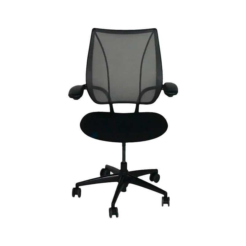 <tc>Humanscale</tc>: <tc>Liberty</tc> Chaise de bureau en tissu noir - Reconditionnée