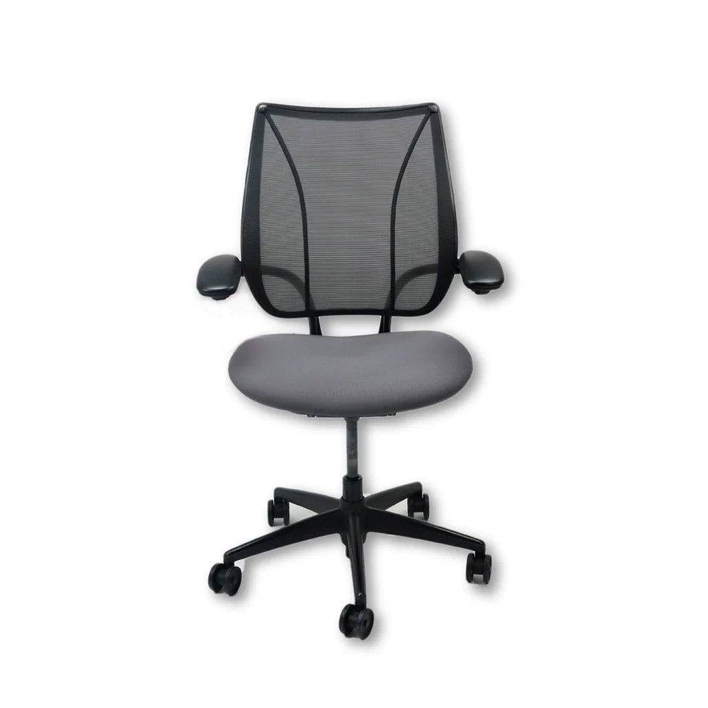 <tc>Humanscale</tc>: <tc>Liberty</tc> Chaise de bureau en tissu gris - Reconditionnée