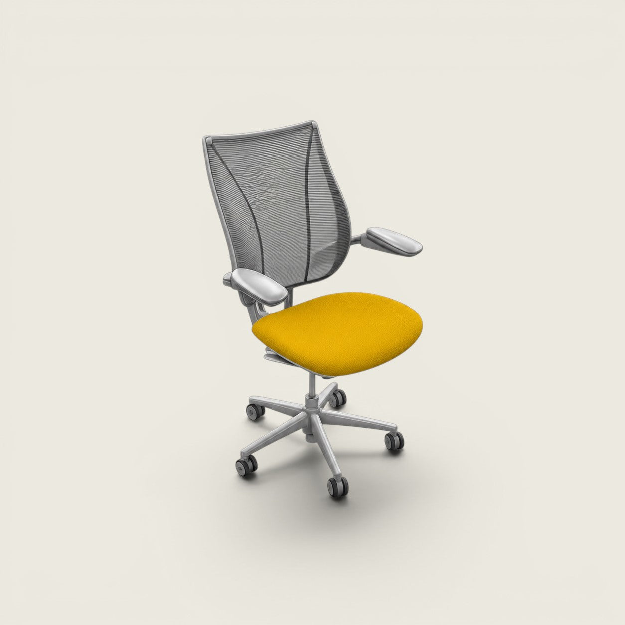<tc>Humanscale</tc>: <tc>Liberty</tc> Chaise de bureau en tissu noir - Remis à neuf
