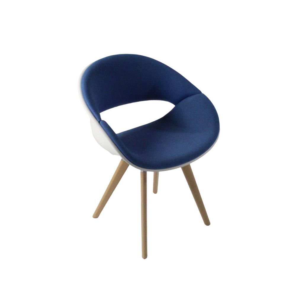 <tc>Kusch & Co</tc>: Fauteuil Volpino 8240 - Bleu et Blanc