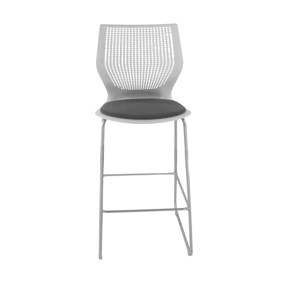 <tc>Knoll</tc>: <tc>Multigeneration</tc> Tabouret en tissu gris - Reconditionné