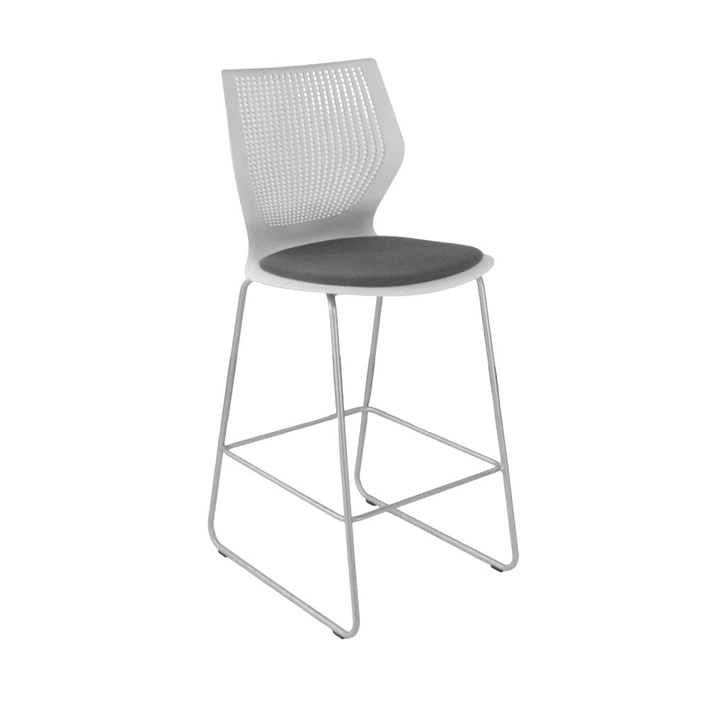 <tc>Knoll</tc>: <tc>Multigeneration</tc> Tabouret en tissu gris - Reconditionné