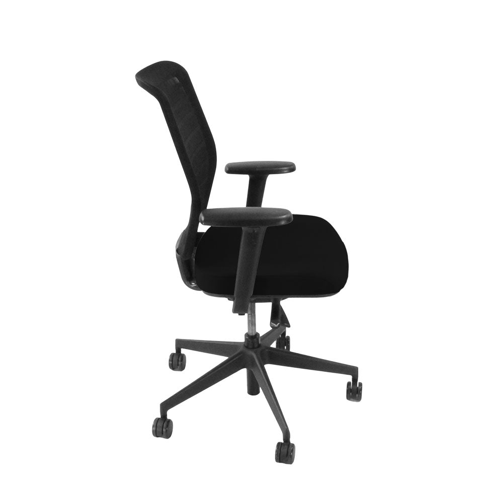 <tc>Senator</tc>: Chaise d'opérateur Fuse en tissu noir - Reconditionnée