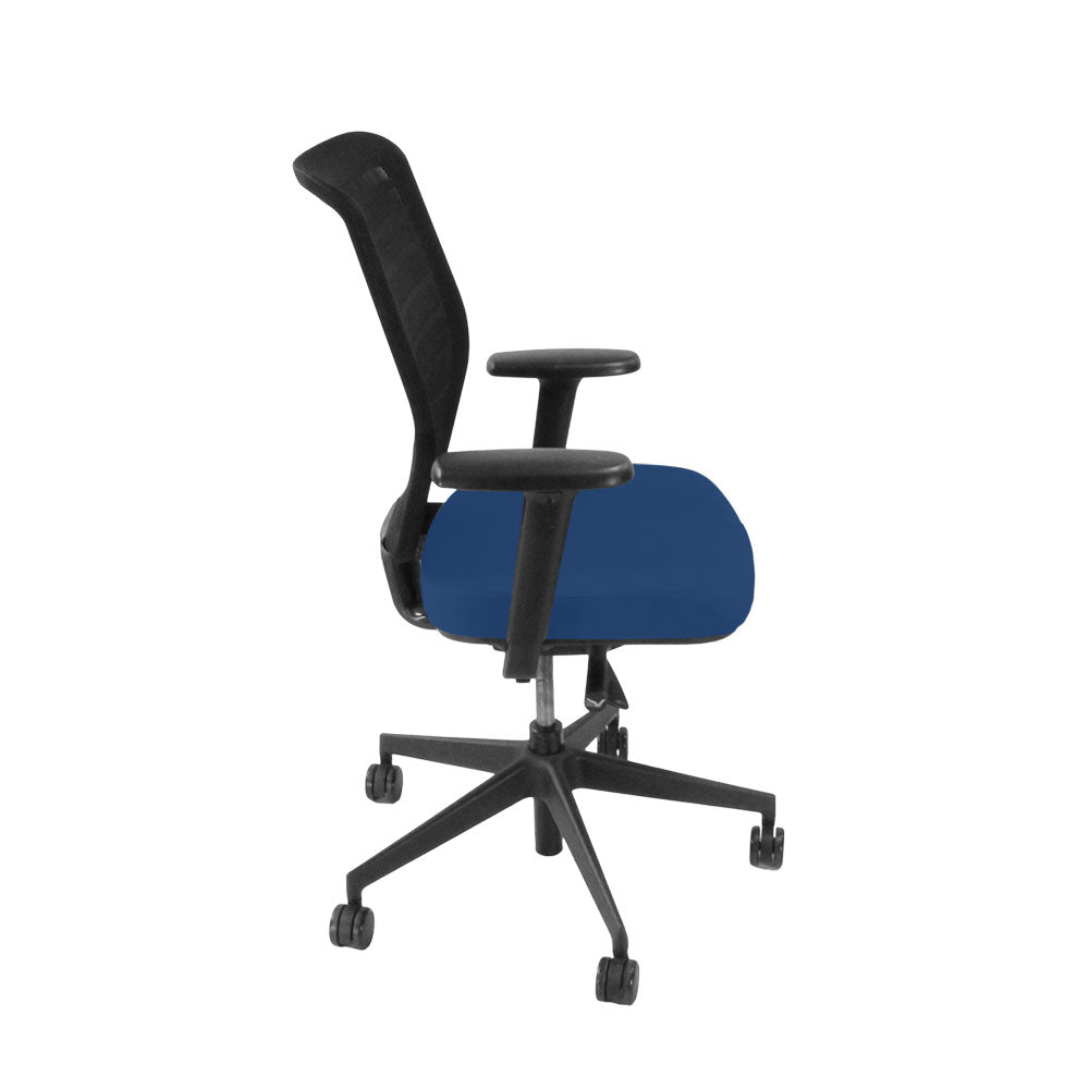 <tc>Senator</tc>: Chaise d'opérateur Fuse en tissu bleu - Reconditionnée