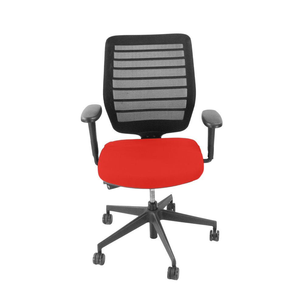 <tc>Senator</tc>: Chaise d'opérateur Fuse en tissu rouge - Reconditionnée