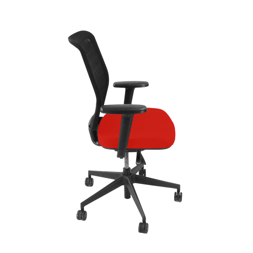 <tc>Senator</tc>: Chaise d'opérateur Fuse en tissu rouge - Reconditionnée