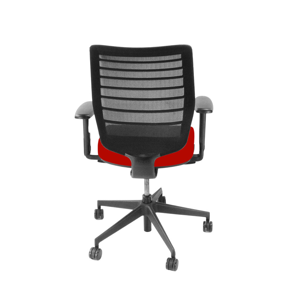 <tc>Senator</tc>: Chaise d'opérateur Fuse en tissu rouge - Reconditionnée