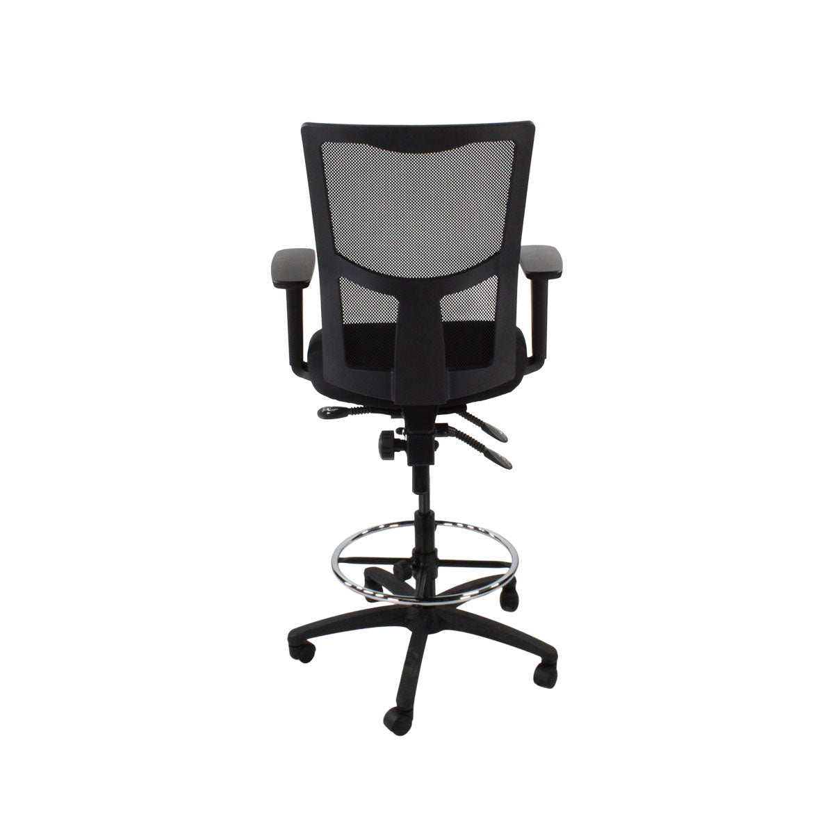 SAXEN: Ergo 2 Droundsman Chaise en tissu noir - rénové