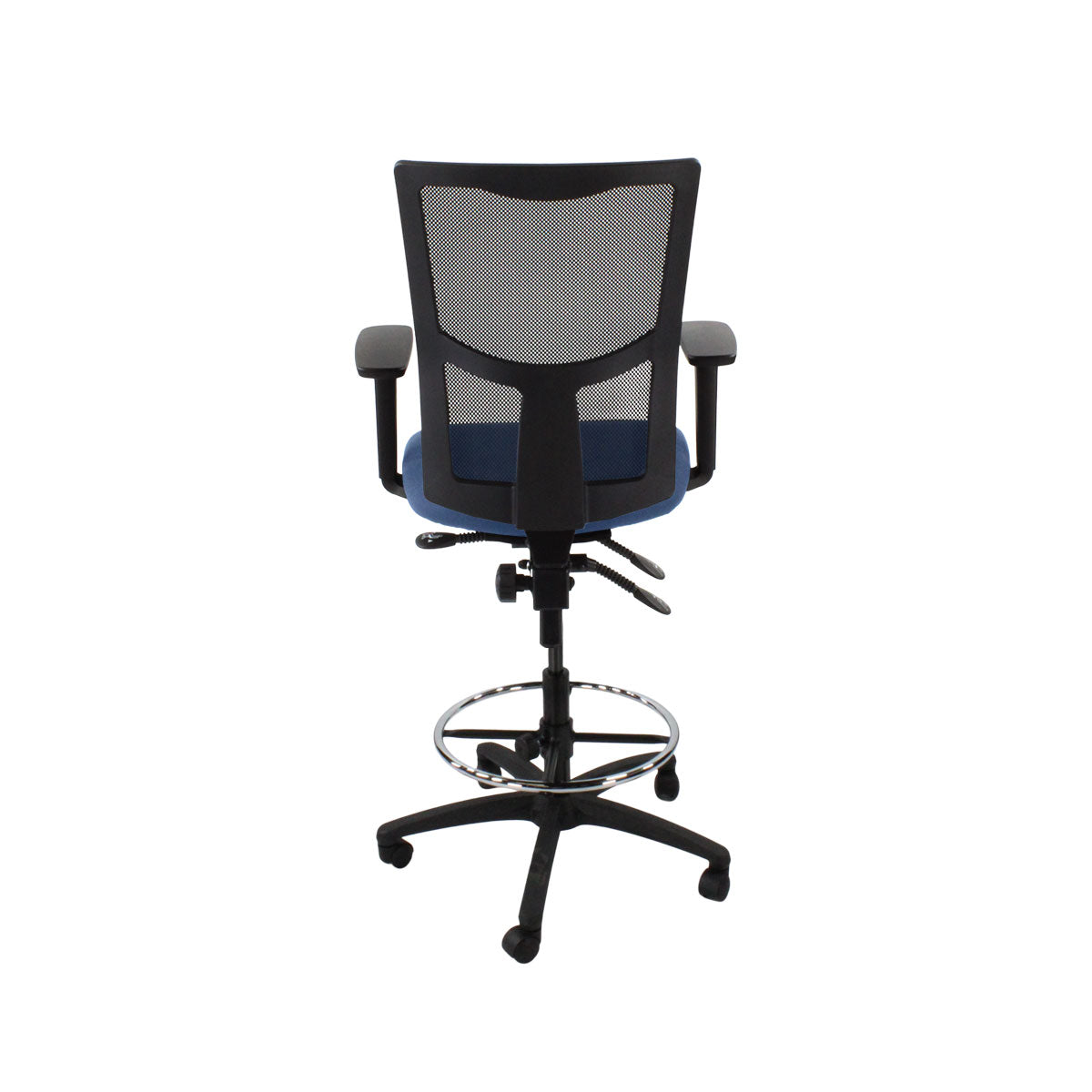 SAXEN: Ergo 2 Droundsman Chaise en tissu bleu - rénové