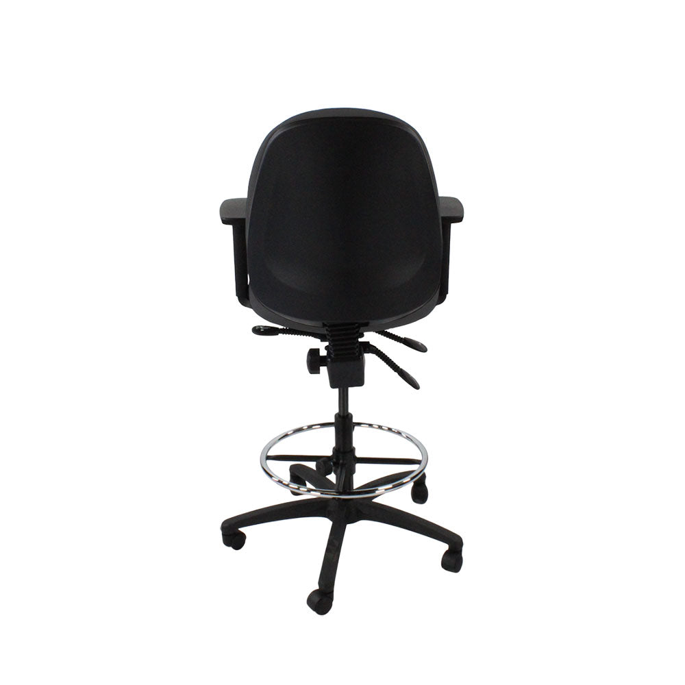 Saxe : <tc>Scoop</tc> Chaise haute de dessinateur en tissu gris - Reconditionnée