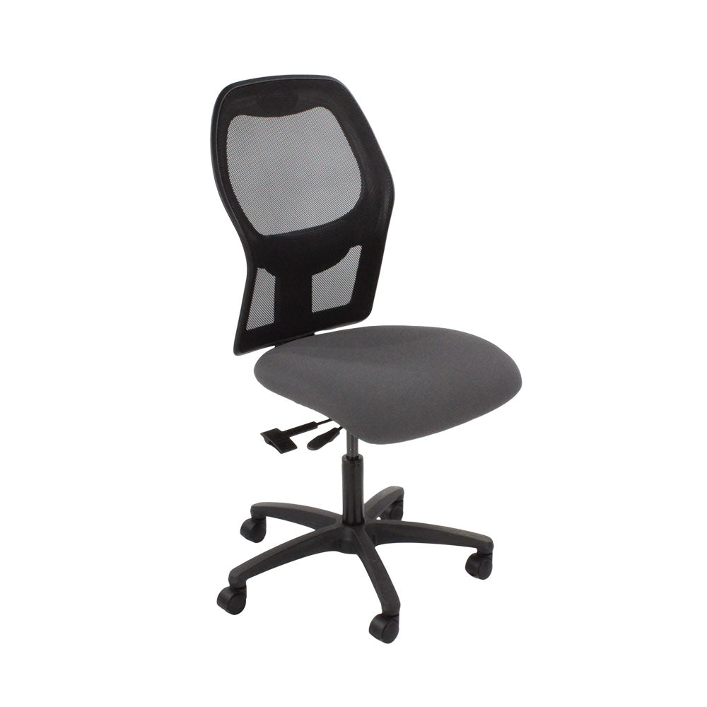 <tc>Ahrend</tc>: Chaise de travail de type 160 en tissu gris sans accoudoirs - Reconditionnée