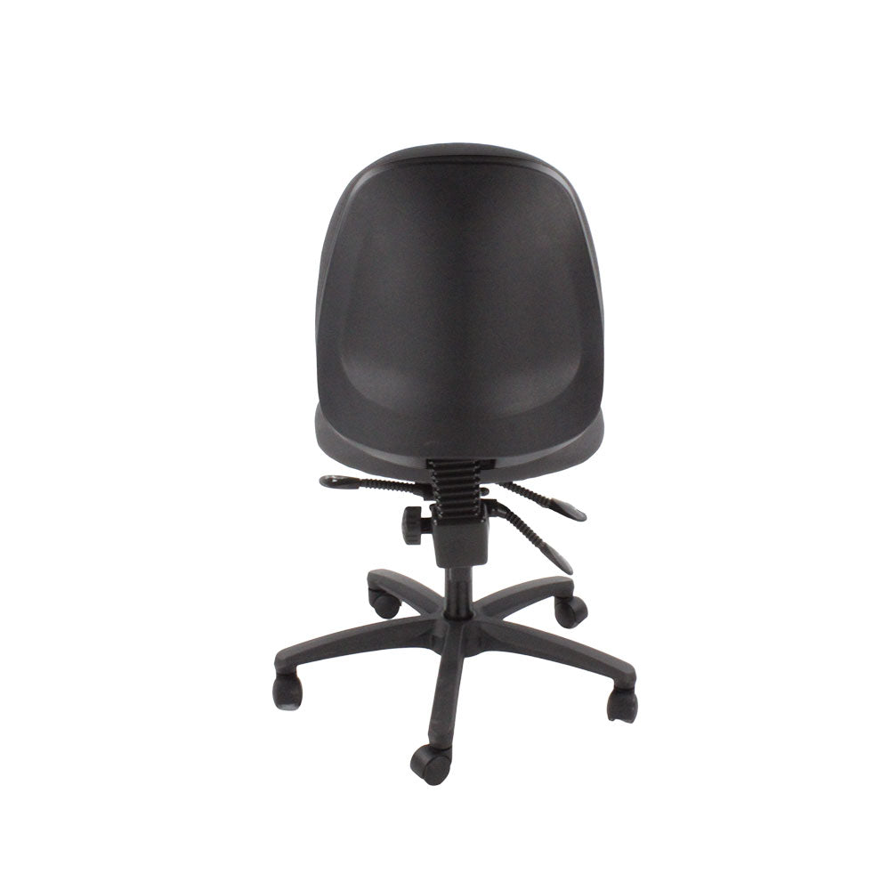 Saxe : <tc>Scoop</tc> Chaise haute d'opérateur en tissu gris sans accoudoirs - Reconditionnée