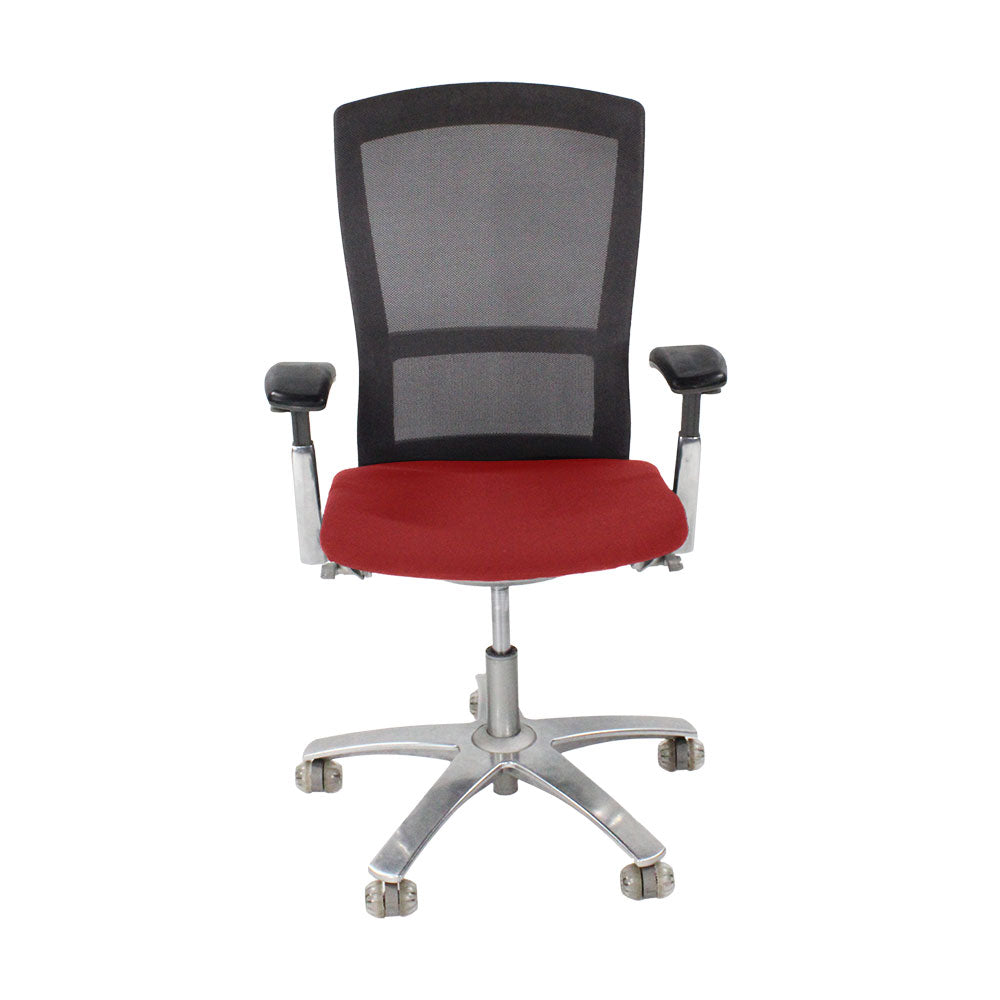 <tc>Knoll</tc>: Chaise de travail Life en tissu rouge - Reconditionnée
