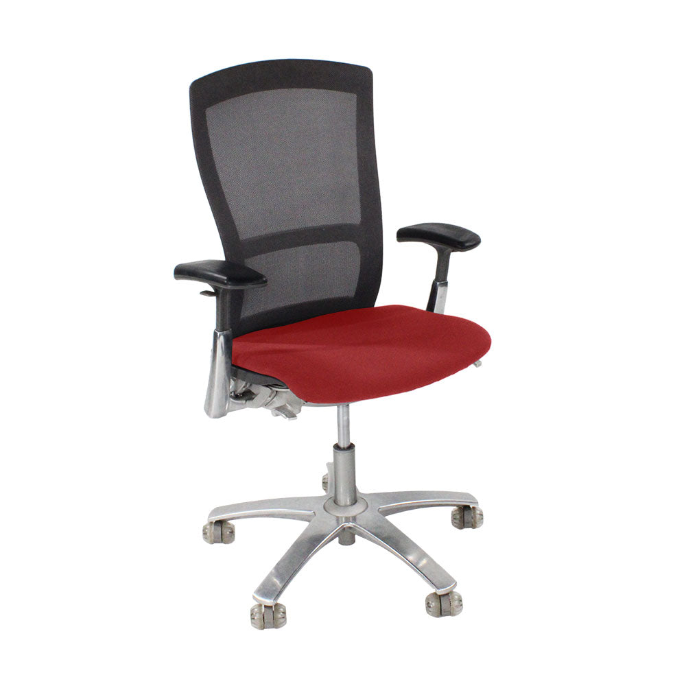 <tc>Knoll</tc>: Chaise de travail Life en tissu rouge - Reconditionnée