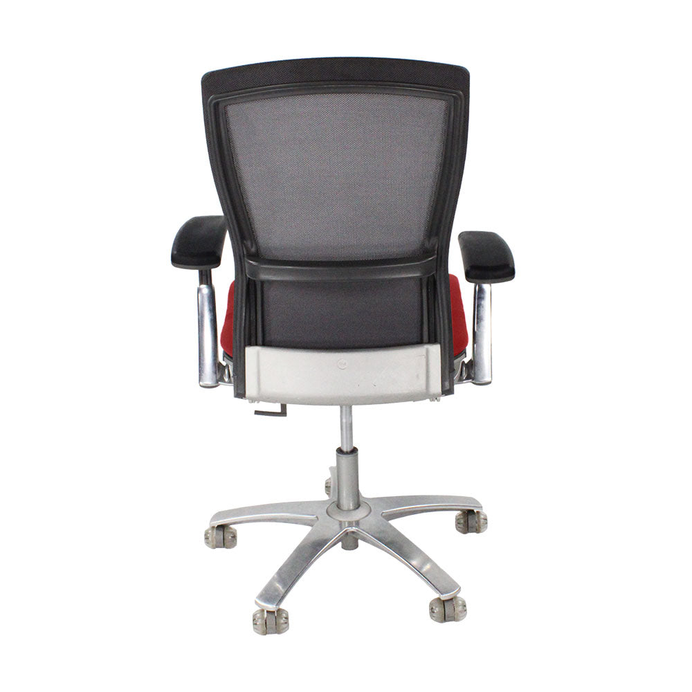 <tc>Knoll</tc>: Chaise de travail Life en tissu rouge - Reconditionnée