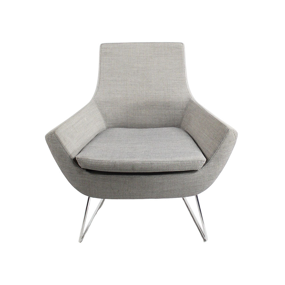 <tc>Swedese</tc>: Fauteuil Happy Easy en tissu gris - Reconditionné