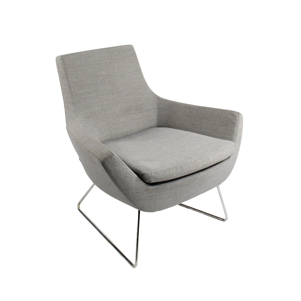 <tc>Swedese</tc>: Fauteuil Happy Easy en tissu gris - Reconditionné