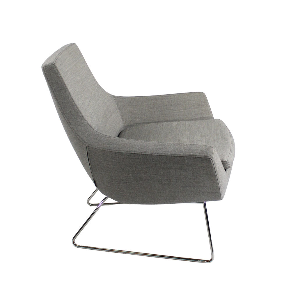 <tc>Swedese</tc>: Fauteuil Happy Easy en tissu gris - Reconditionné