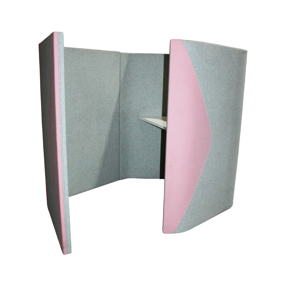 Allermuir: Haven Solo Pod in Grey/Pink Fabric - Refurbished