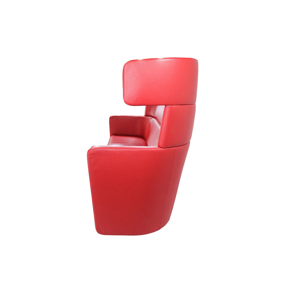 Bene: Parcs Wing Sofa in Red Leather - Refurbished