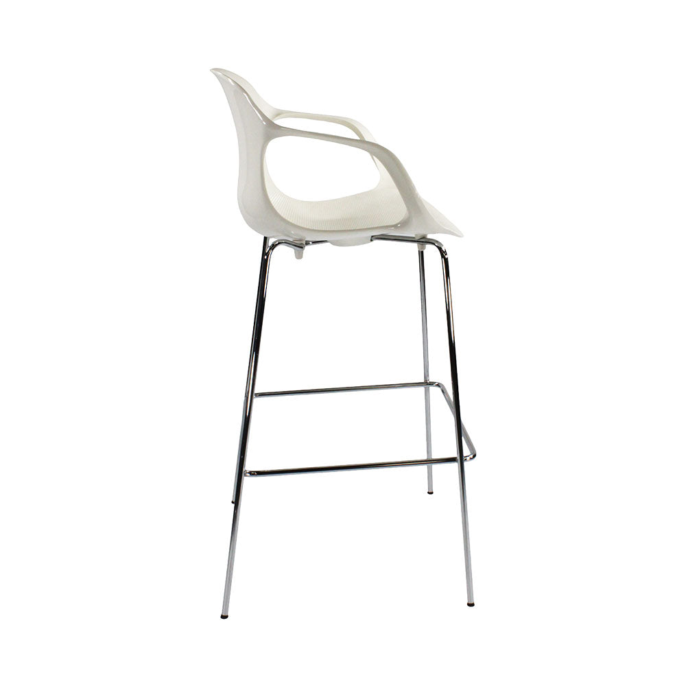 <tc>Fritz Hansen</tc>: Tabouret de bar Nap blanc - Reconditionné