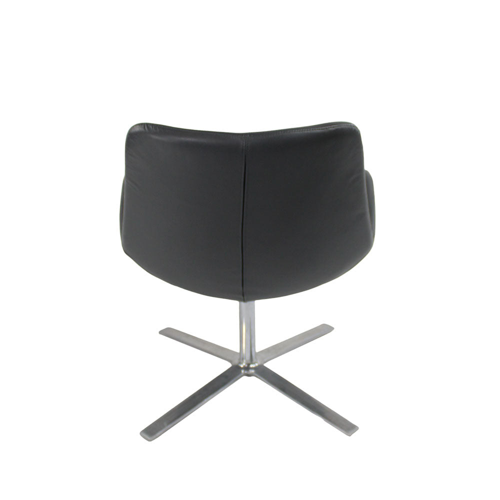 Orangebox: Avi Low Back Chair in Grey Leather - Refurbished