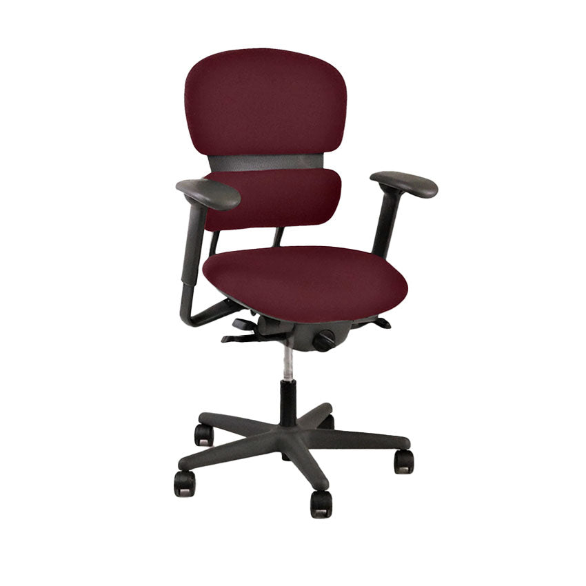 <tc>KI</tc>: <tc>Impulse</tc> Chaise de bureau en cuir bordeaux - Reconditionnée