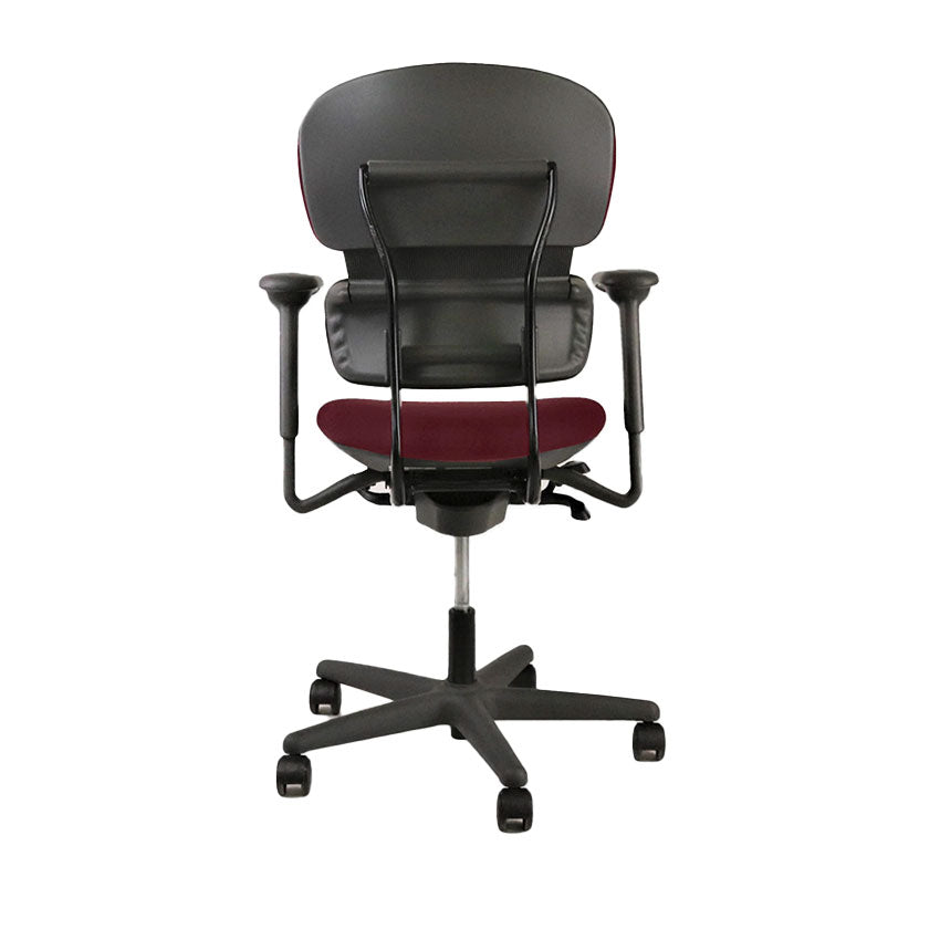 <tc>KI</tc>: <tc>Impulse</tc> Chaise de bureau en cuir bordeaux - Reconditionnée